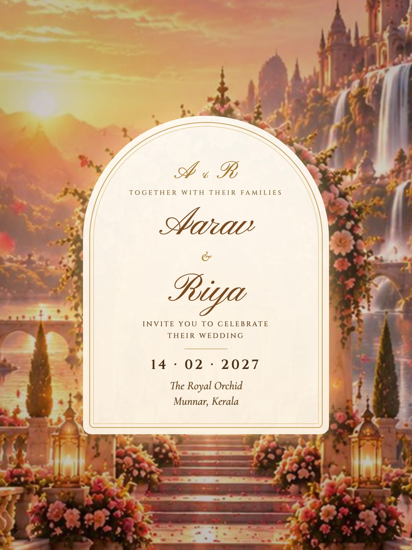 Heavenly invitation template cover