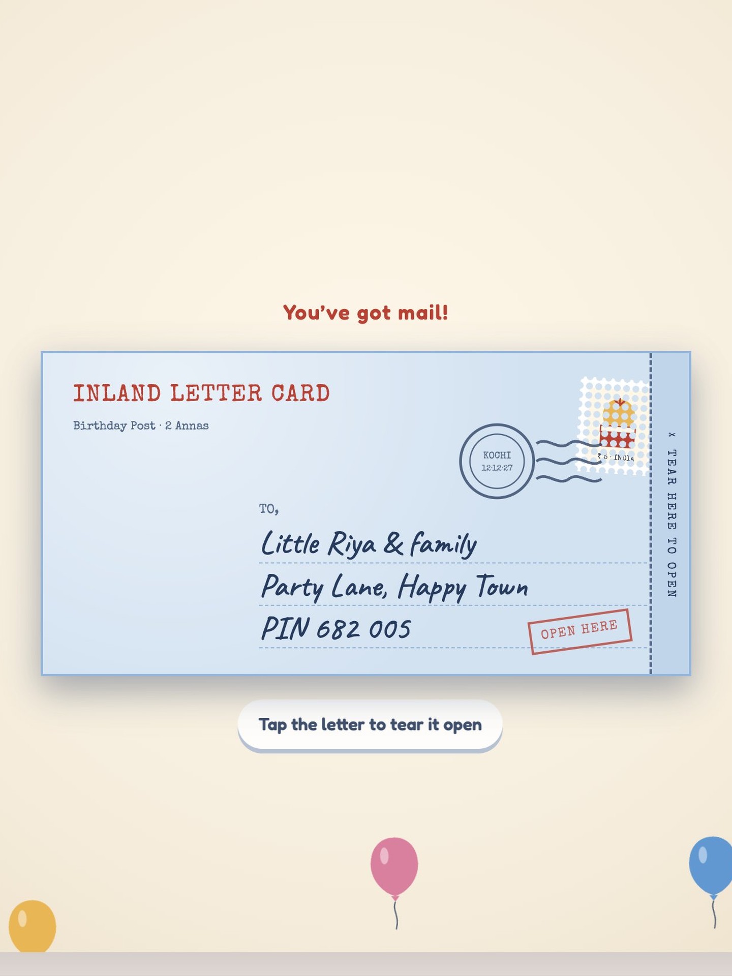 Inland Letter invitation template cover