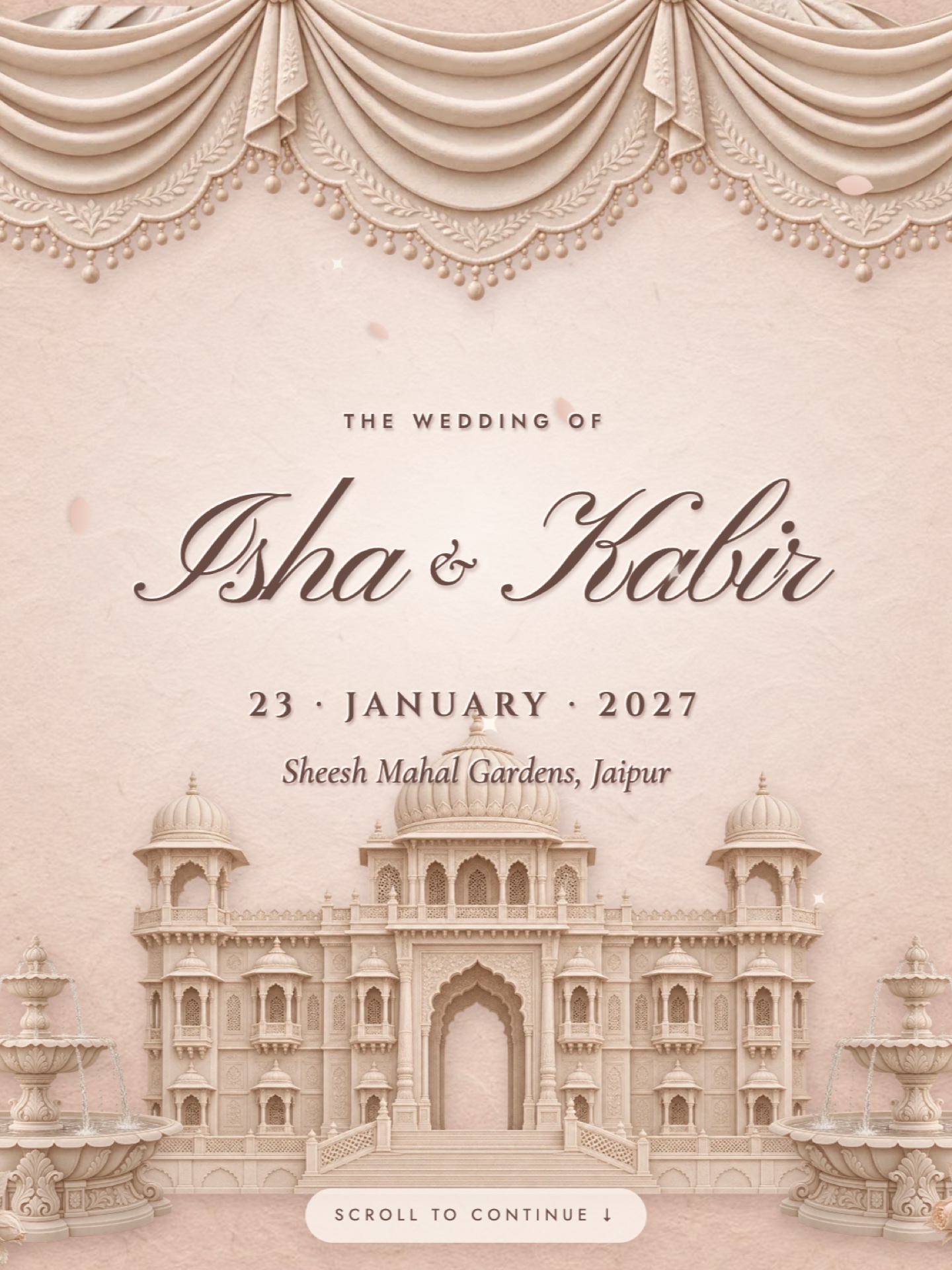 Palace invitation template cover