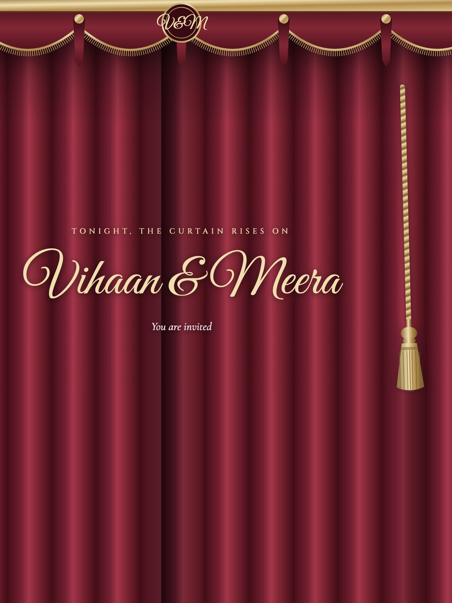 Pull of Love invitation template cover