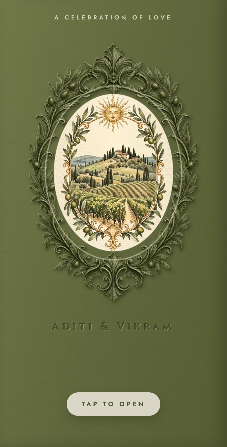 Villa Serena invitation template cover